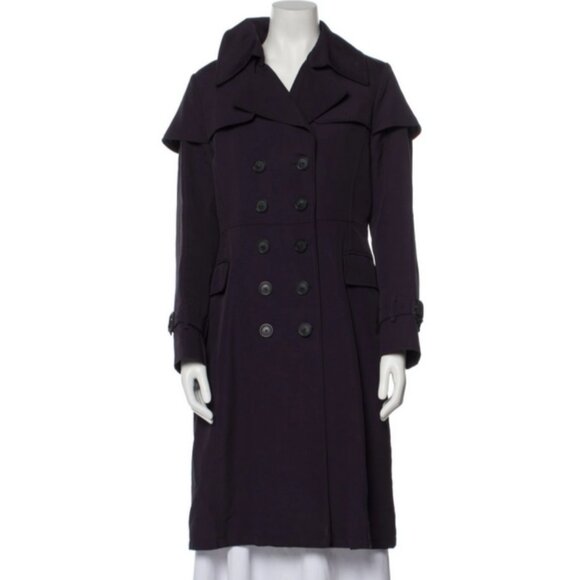 Burberry Dark Purple Trench Coat - Picture 1 of 14